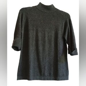 ISDA & Co. Women's Mock Neck Sweater Top medium 1/2 sleeve viscose spandex‎